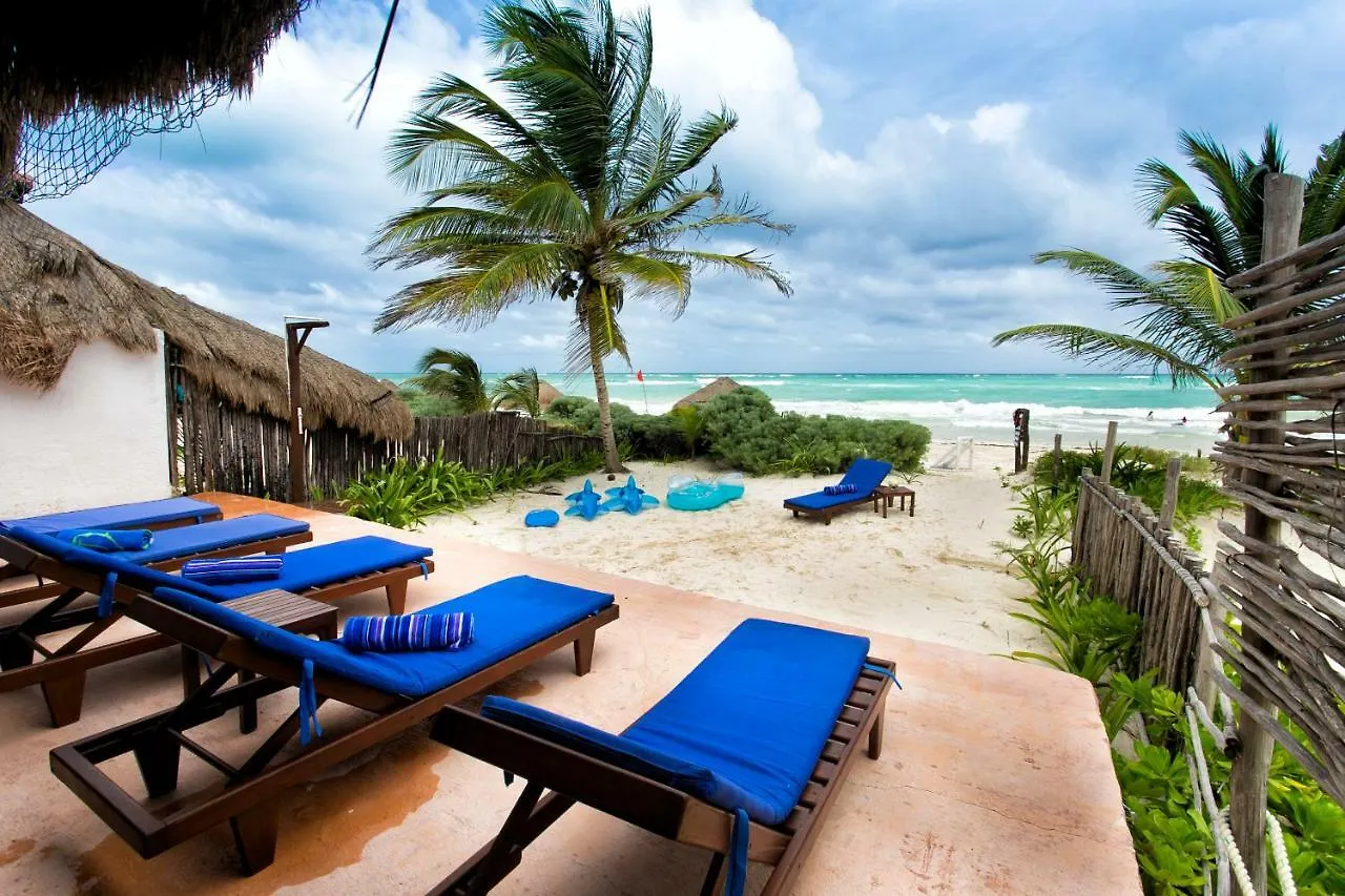 Chillaxing Beach Front House Villa Tulum